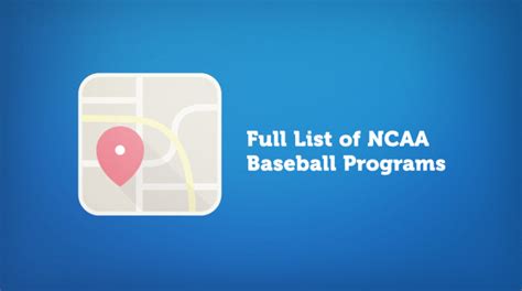 Complete List of NCAA College Baseball Teams - TeamFacts