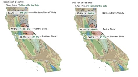 Map Reveals Huge Difference in California Snowpack After Dry January ...