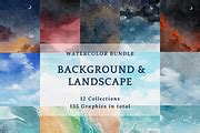 BUNDLE | Watercolor Backgrounds, a Texture Illustration by ArtbyHien