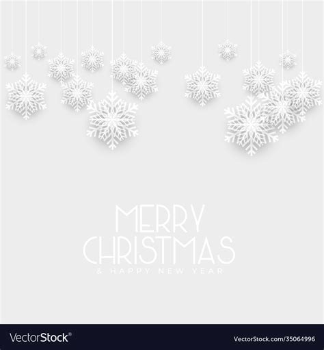 White christmas background with snowflakes Vector Image