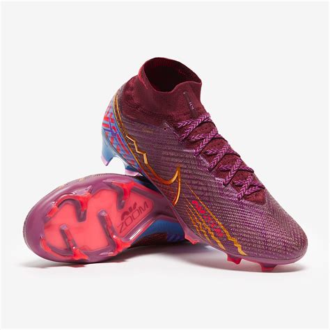 Nike Air Zoom Mercurial Superfly IX Elite KM FG - Dark Beetroot/Mtlc Vivid Gold - Mens Boots