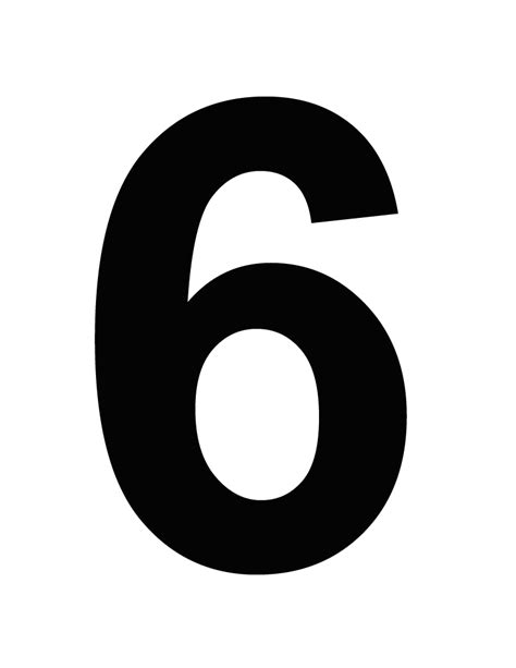 6 Number PNG Transparent Images