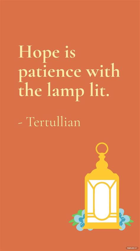 Tertullian - Hope is patience with the lamp lit. in JPG - Download ...