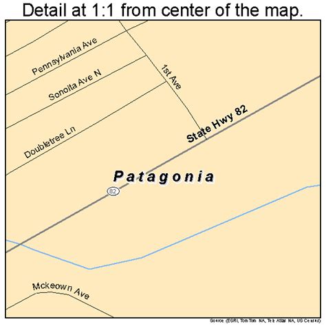 Patagonia Arizona Street Map 0453490