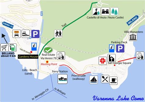 Map of Varenna Summer Feeling, Lease, Perfect Summer, Feel Good, Villa ...