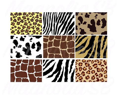 Animal Pattern SVG DXF Clipart Animal Cutting Wild Animal - Etsy