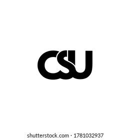 Csu Letter Original Monogram Logo Design Stock Vector (Royalty Free ...