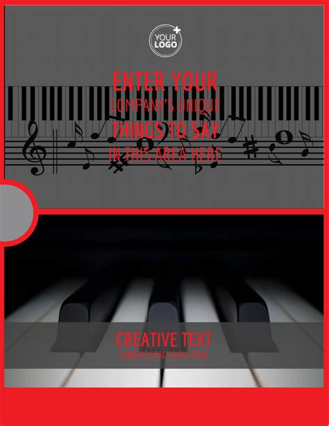 Piano Lessons Flyer Template | MyCreativeShop