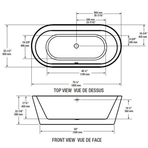 Freestanding Bathtubs Dimensions Drawings, 46% OFF