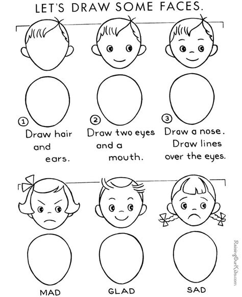 How to draw faces 046 | Drawing for kids, Learn art, Drawing videos for kids