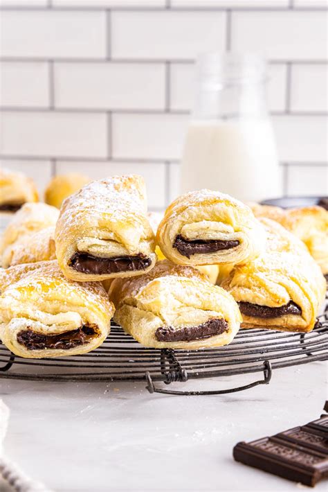 Puff Pastry Chocolate Croissants • Food Folks and Fun