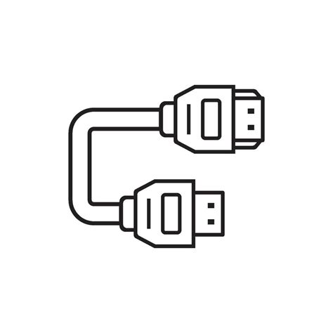 hdmi port line icon vector. hdmi port sign. isolated contour symbol black illustration 29383448 ...