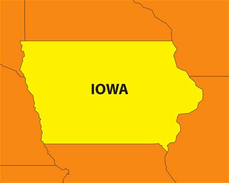 Iowa State Map · Free vector graphic on Pixabay