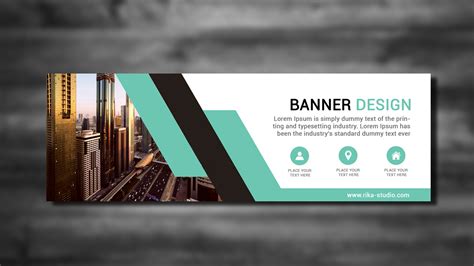 Cara membuat Banner dengan photoshop | Business Banner Design - Rika Studio