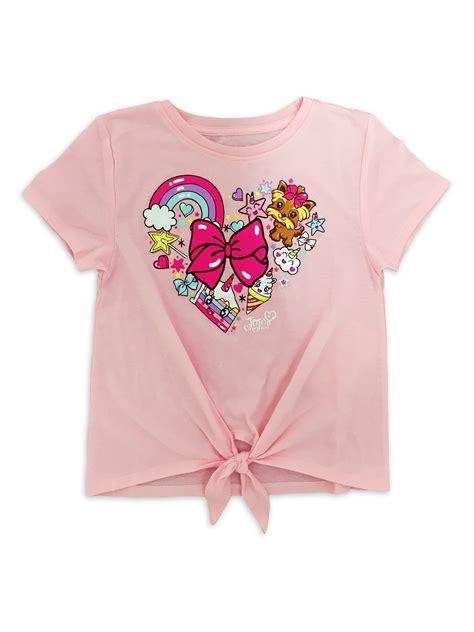 Jojo Siwa Girls Tie-Front Graphic T-Shirt, Sizes 4-16 - Walmart.com