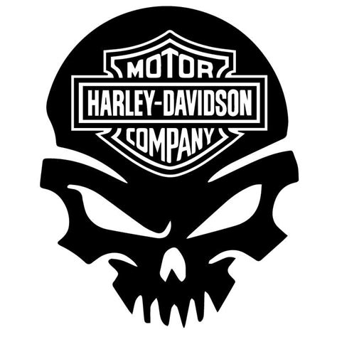 Harley Davidson Skull with Logo Sticker