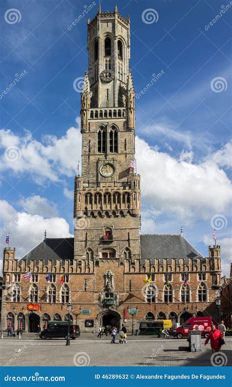 Bruges Belfry Clock Tower Belgium Editorial Photography - Image of ...