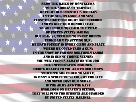 Marine Hymn Wall Art, Digital Download Marine Corps Hymn, Military Instant Download, Patriotic ...