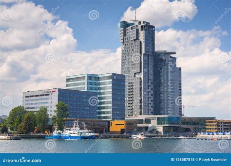 Gdynia, Poland - June 8, 2019: Modern Architecture Of Sea Towers ...