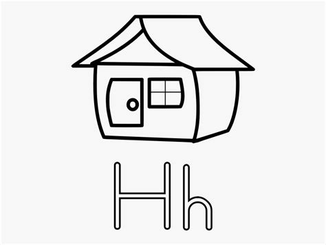 H Is For House Alphabet Learning Guide Vector Graphics - Letter H ...