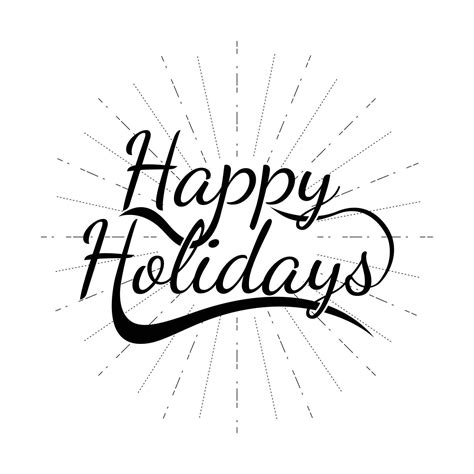 Happy holidays lettering typography logo. 34349713 Vector Art at Vecteezy