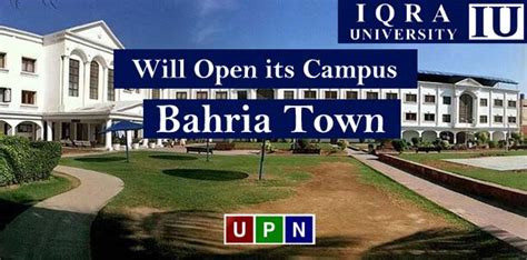 Iqra University Will Open its Campus in Bahria Town Karachi