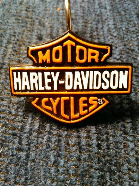 Harley Davidson Motor Cycle Shower Curtain Hooks Set of 12 | Shower curtain hooks, Curtain hooks ...