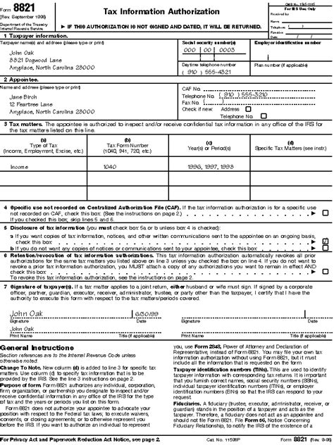 What Is IRS Form 8821? | IRS Tax Attorney