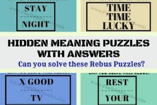 Hard Hidden Meaning Rebus Puzzles in English