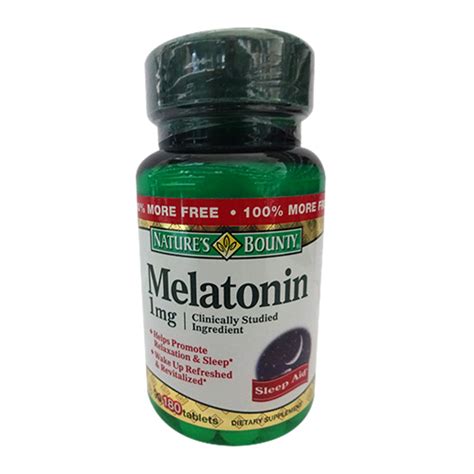 Melatonin 1 Mg Nighttime Sleep Aid Tablets, By Natures Bounty – 180 ea ...