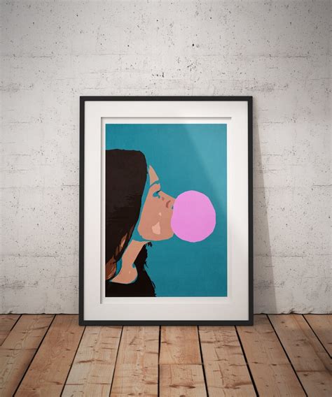 Bubblegum Print Bubble Gum Wall Art Street Art Print Bubble - Etsy UK