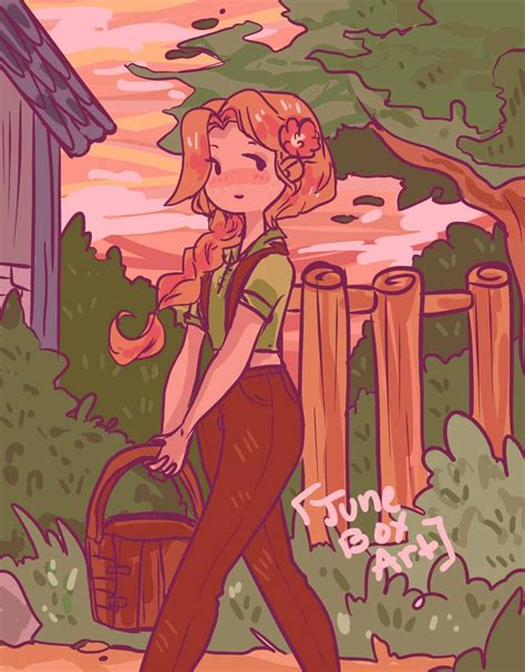 Stardew Valley art > Leah | junebox--art | Stardew valley, Stardew ...