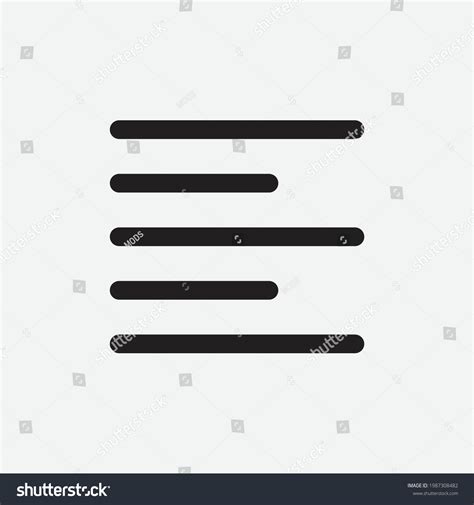 Alignment Icon Design Isolated On White Stock Vector (Royalty Free ...