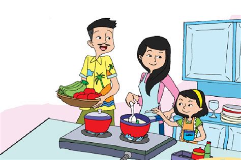 Gambar Anak Membantu Orang Tua Di Rumah - 54+ Koleksi Gambar