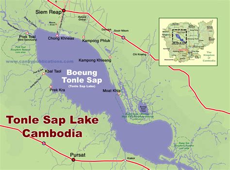 Map - Tonle Sap Lake, Cambodia