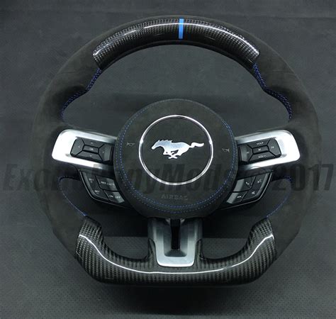 2015-19 Custom Carbon Fiber Alcantara Racing Inspired Mustang Steering Wheel – ExoticPonyMods
