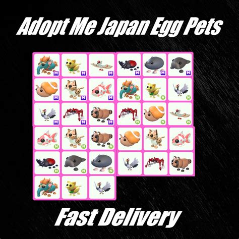 Adopt Me Japan Egg Pets - Etsy Australia