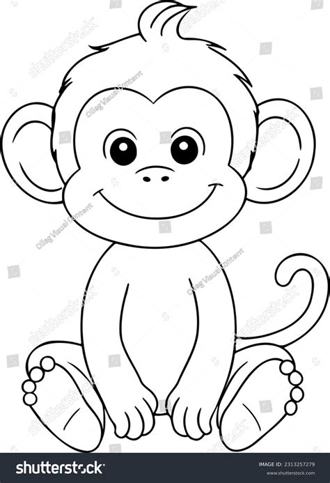 Monkey Outline Drawing: Over 7,732 Royalty-Free Licensable Stock ...