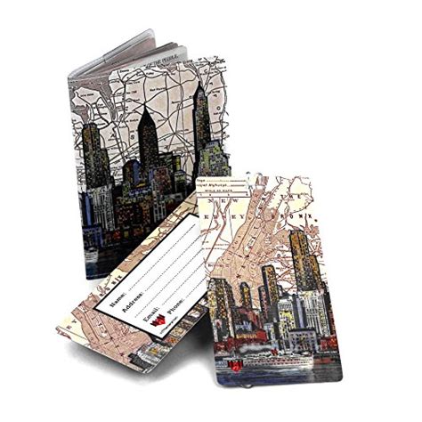 New York City Skyline Travel Set- Passport Cover + 2 Large Luggage Tags Best Review ...