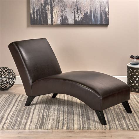 Cleveland Brown Leather Chaise Lounge Chair – GDF Studio