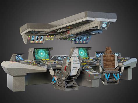 Spaceship Bridge Interior - 3D Model by zifir3d