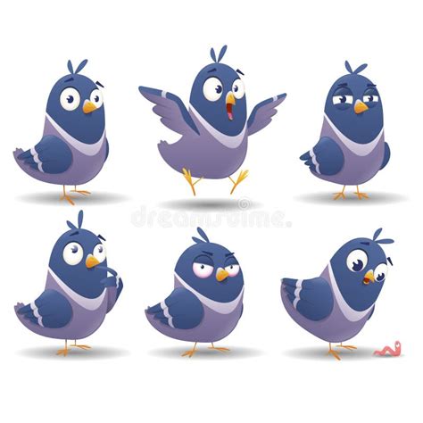 Icon Set of Bird Character Set Stock Vector - Illustration of ...