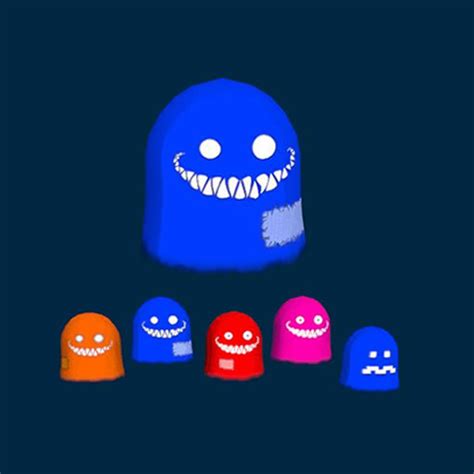 ghosts pacman 3d obj