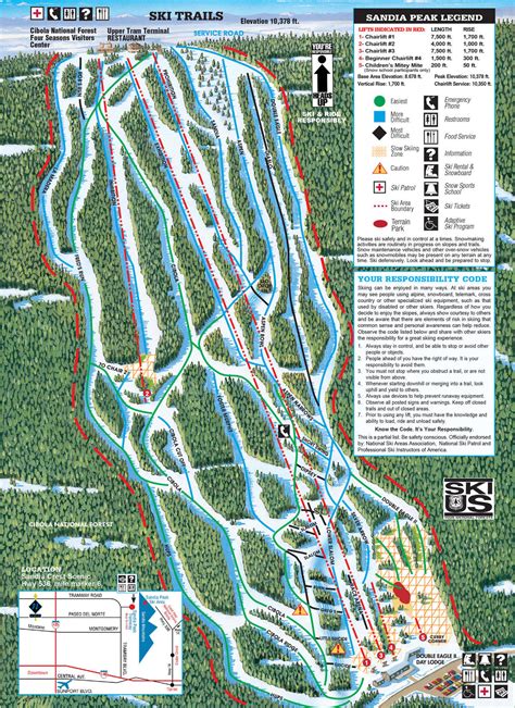 Sandia Peak Trail map - Freeride