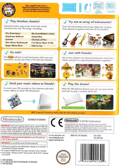 Wii Music cover or packaging material - MobyGames