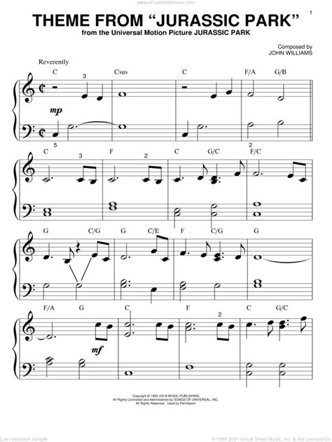 Jurassic Park Theme Sheet Music | ubicaciondepersonas.cdmx.gob.mx