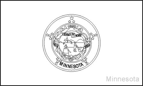 Minnesota State Flag Coloring Page - Coloring Home