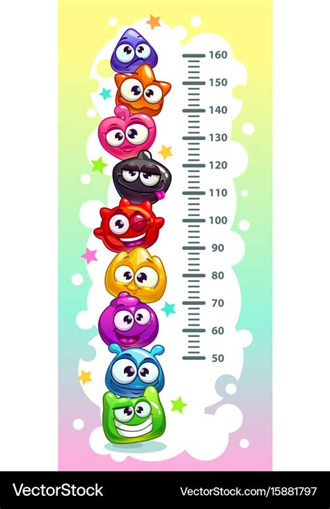 Kids height chart Royalty Free Vector Image - VectorStock