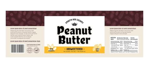 Premium Vector | Peanut butter label and packaging design template