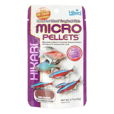 Hikari Micro Semi-Floating Pellets Freshwater Tropical Fish Food, 0.77 Oz - Walmart.com ...